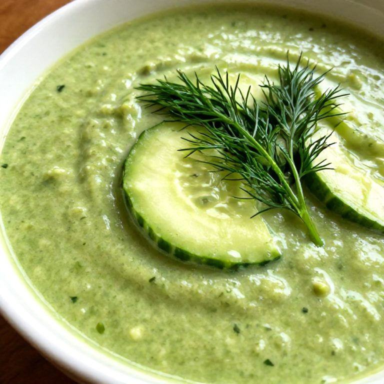 Easy Chilled Cucumber Avocado Soup