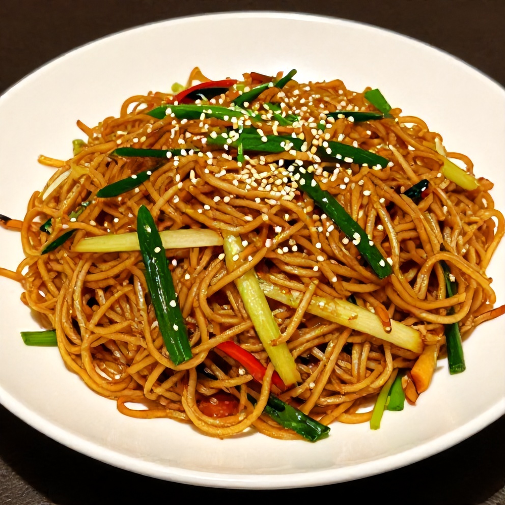 Plated Chinese Chow Mein