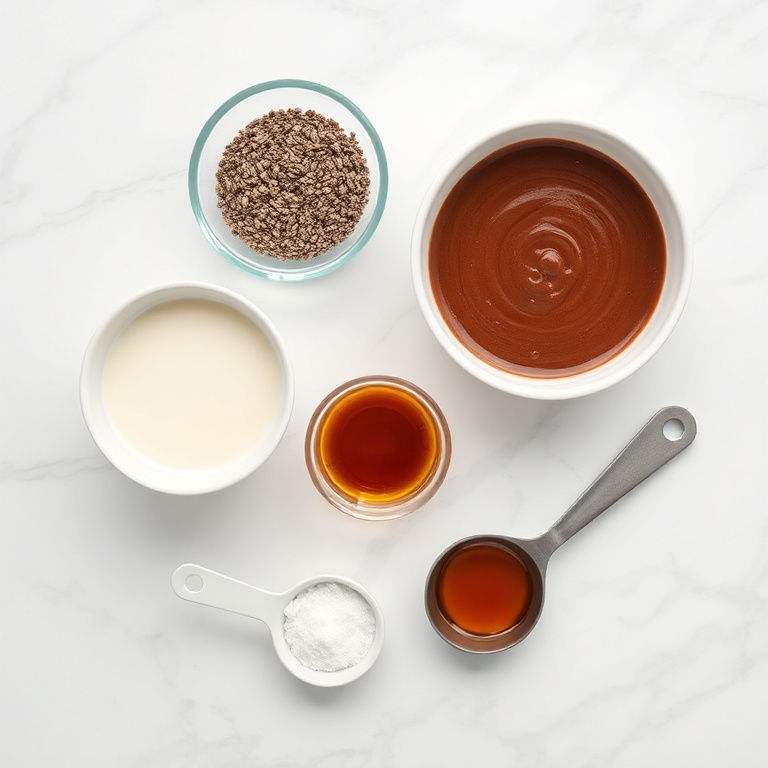 Ingredients for Easy Chocolate Chia Pudding