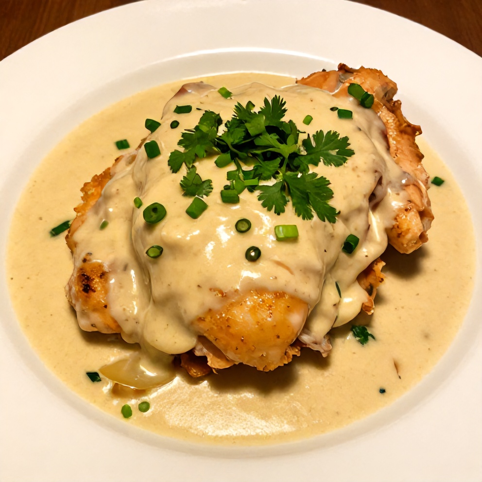 Easy Coconut Chicken with Creamy Tangy Sauce
