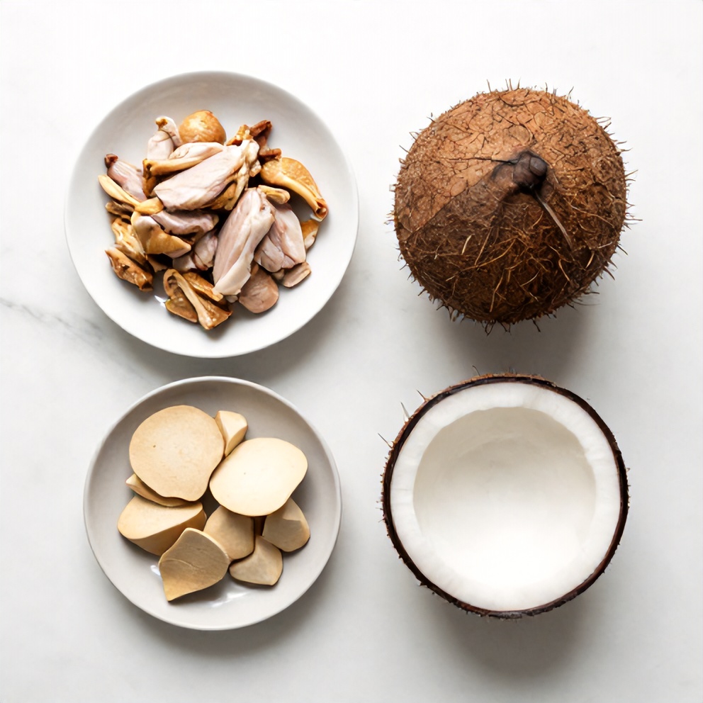 Raw Ingredients for Easy Coconut Chicken
