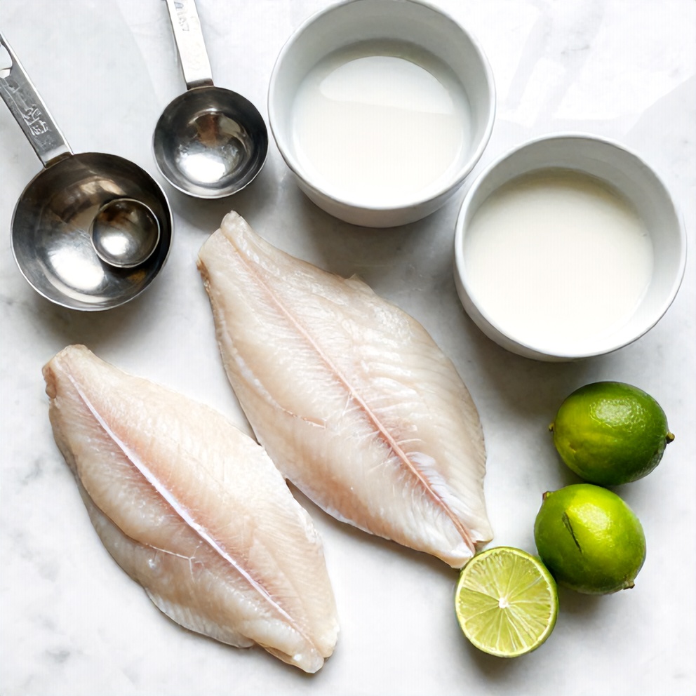 Raw ingredients for Easy Coconut Lime Fish Curry