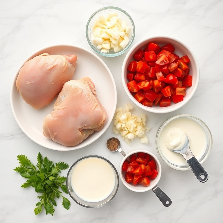 Ingredients for Easy Creamy Butter Chicken