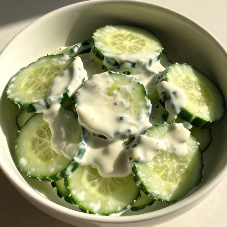 Easy Creamy Cucumber Salad