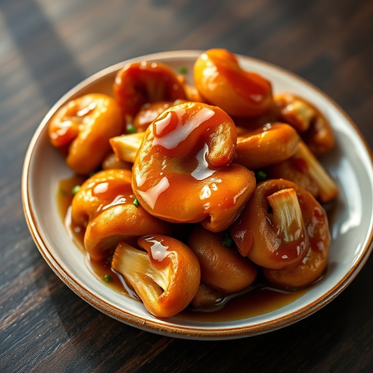 easy crispy honey soy mushrooms