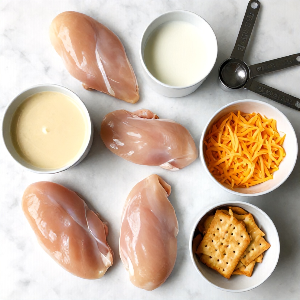 Raw ingredients for Crock Pot Crack Chicken