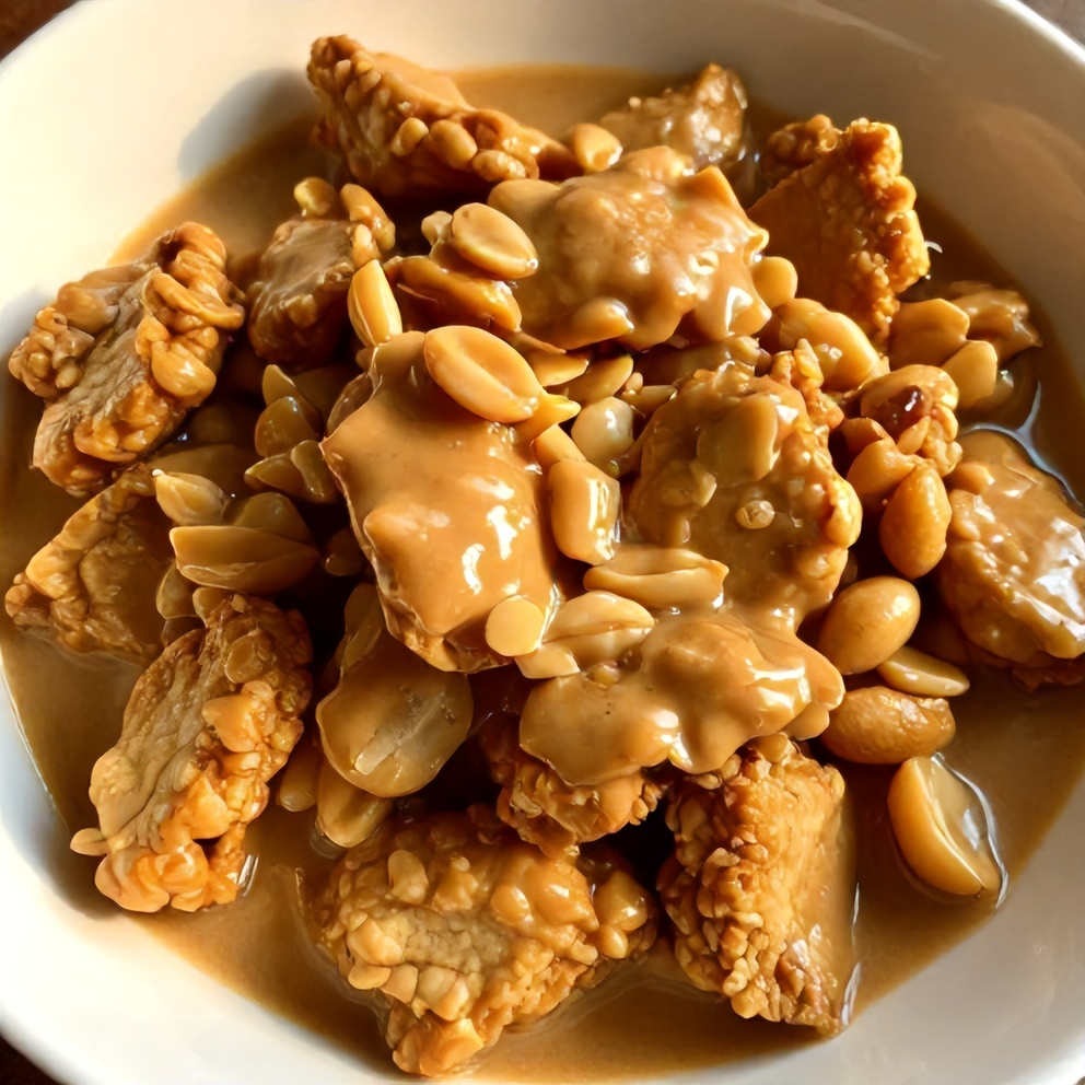 Easy Crockpot Thai Peanut Chicken