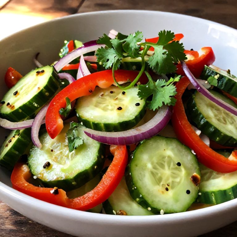Easy Cucumber Sweet Pepper Salad