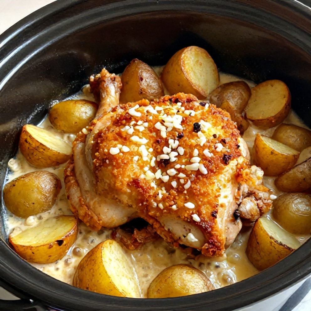 Easy Garlic Parmesan Chicken and Potatoes