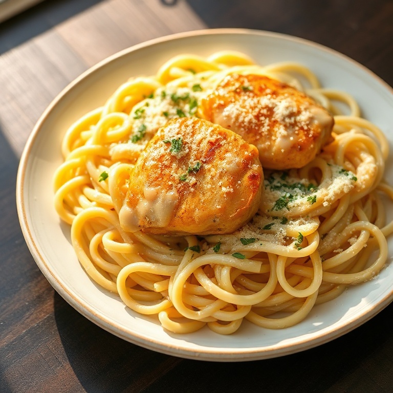 easy garlic parmesan chicken pasta