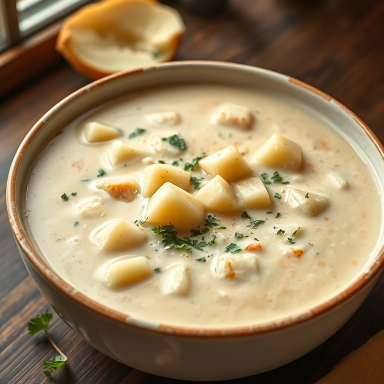 easy garlic potato soup