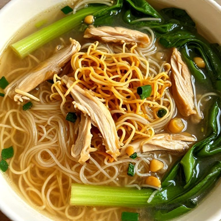 Easy Ginger Scallion Chicken Noodle Soup
