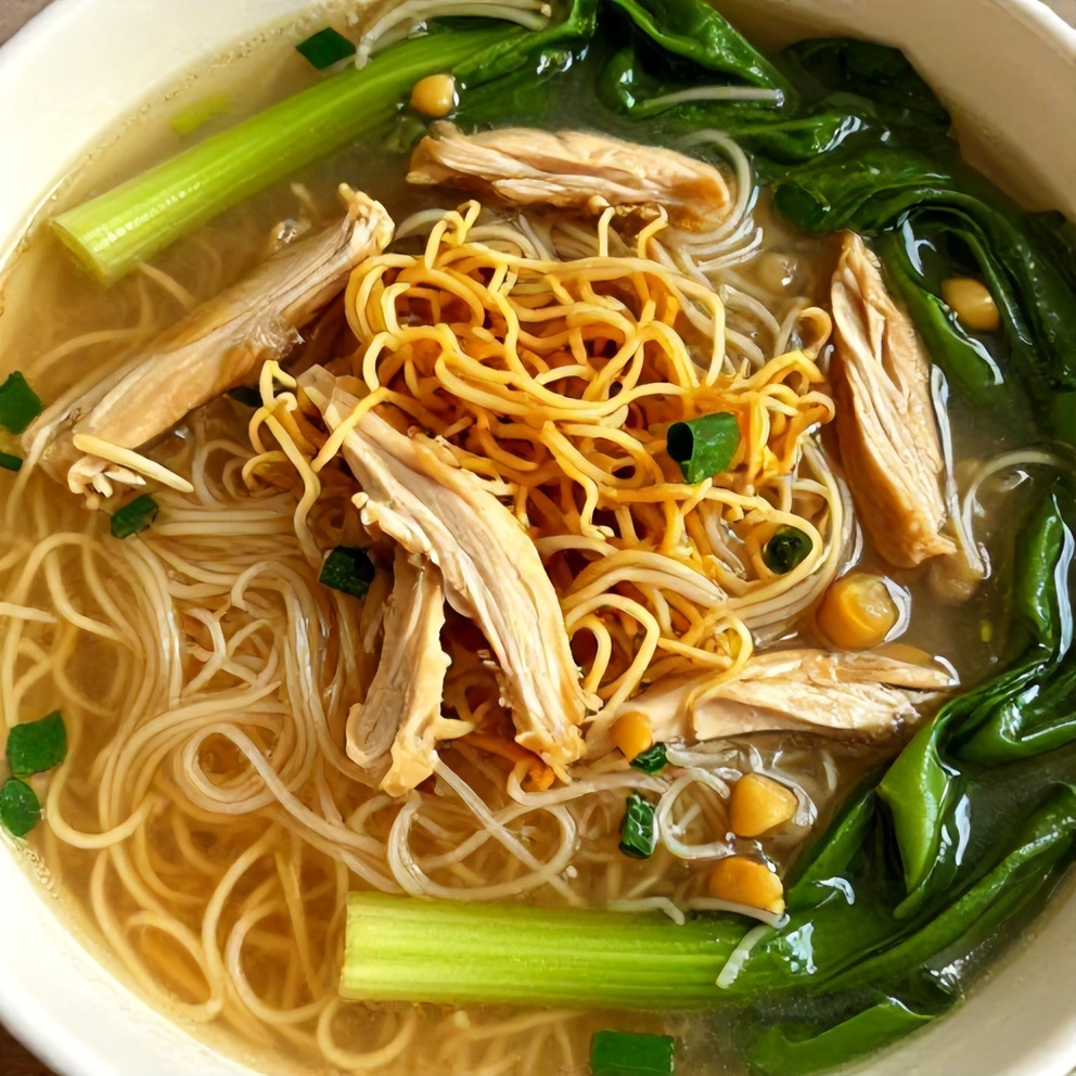 Easy Ginger Scallion Chicken Noodle Soup