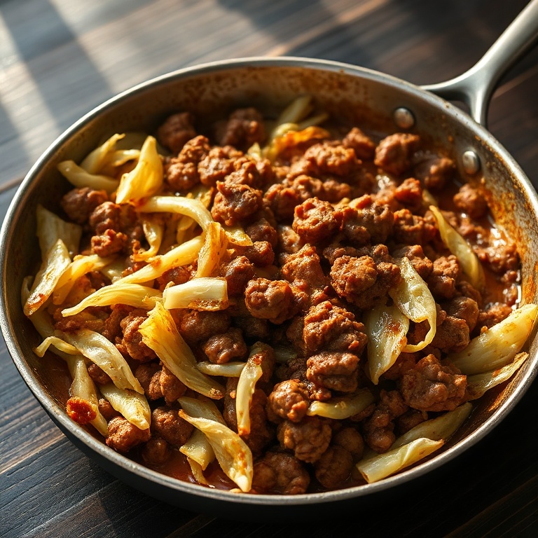 Easy Ground Beef Taco Cabbage Skillet