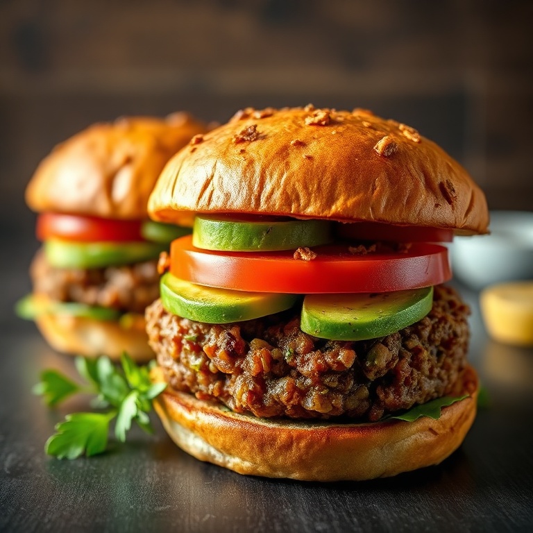 Easy Healthy Beef and Lentil Burgers