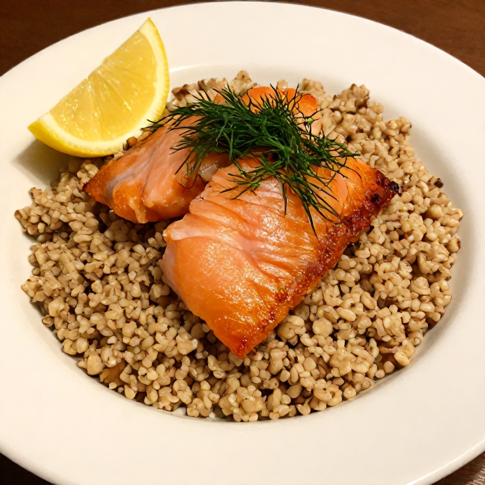 Plated smoked salmon quinoa breakfast bowl