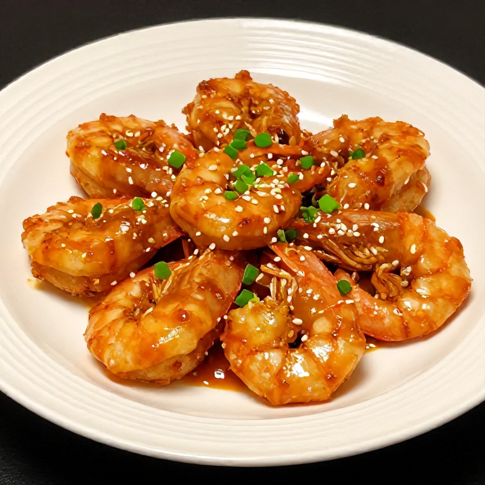 Plated Honey Garlic Shrimp
