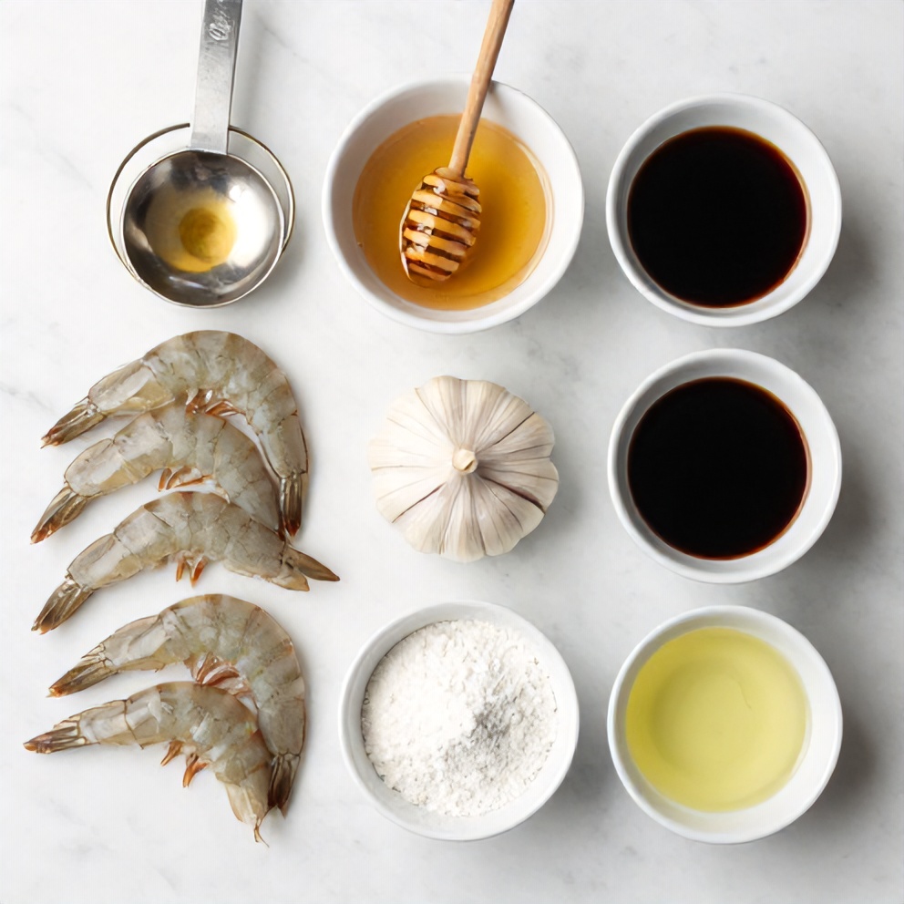 Ingredients for Honey Garlic Shrimp