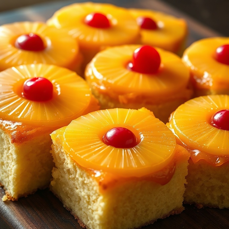 easy individual pineapple upside down cakes