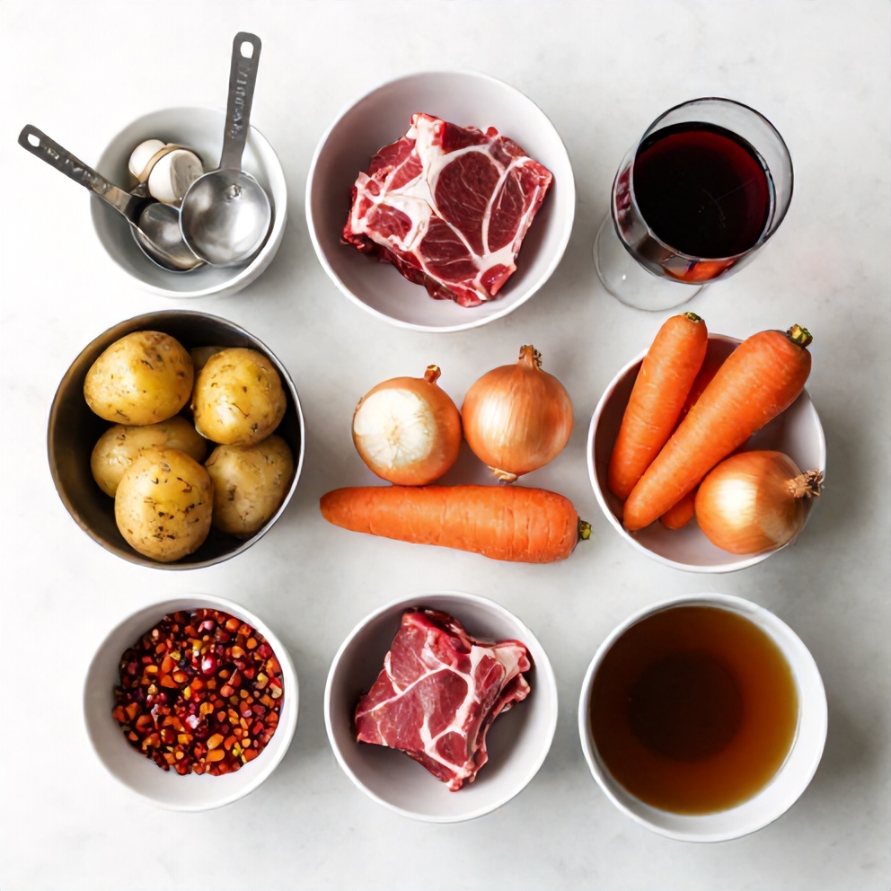 Raw ingredients for Italian Pot Roast