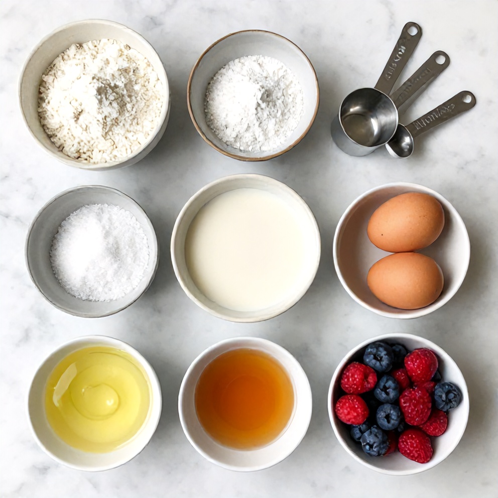 Keto Pancake Ingredients with Coconut Flour