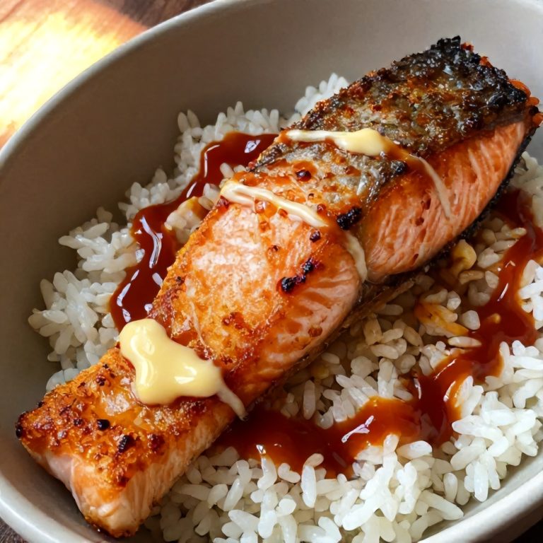 Easy Korean Gochujang Butter Salmon Rice Bowl
