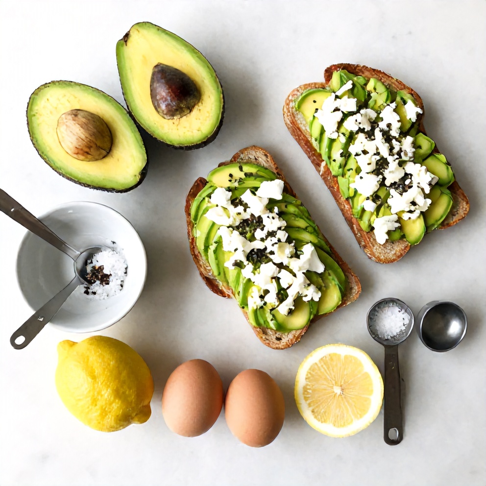 Mediterranean Avocado Toast Ingredients