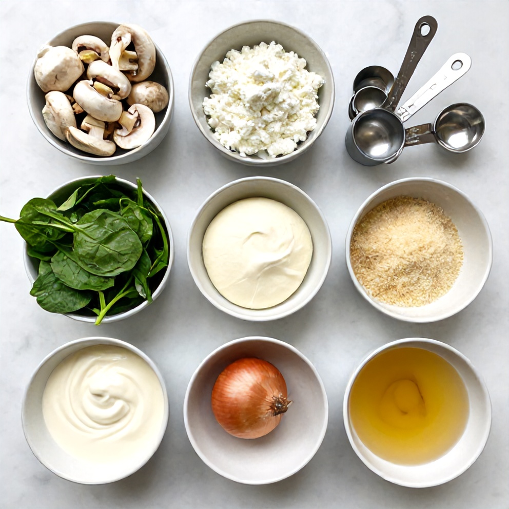 Mushroom Spinach Lasagna Ingredients