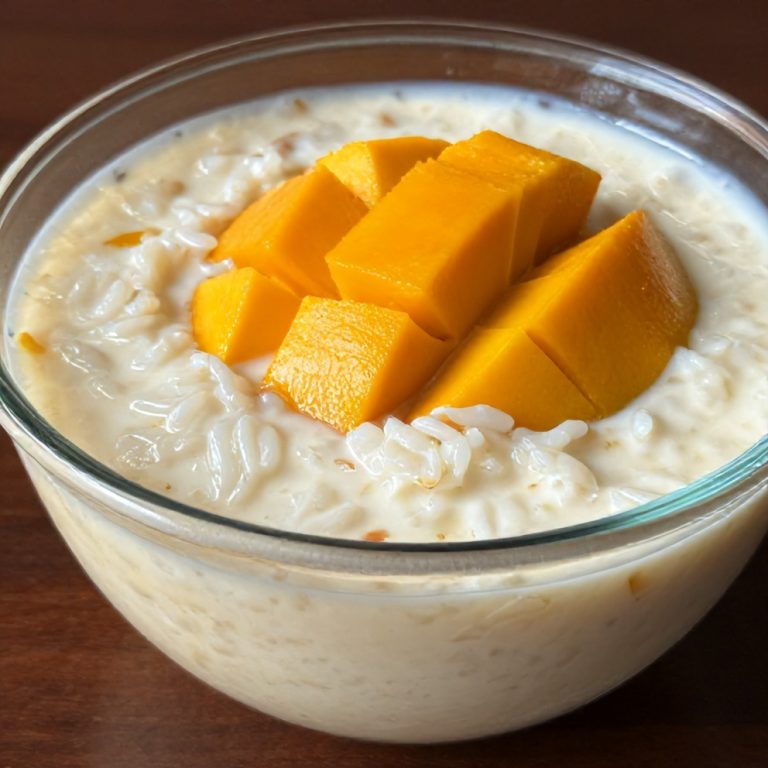 Easy No-Bake Mango Coconut Rice Pudding