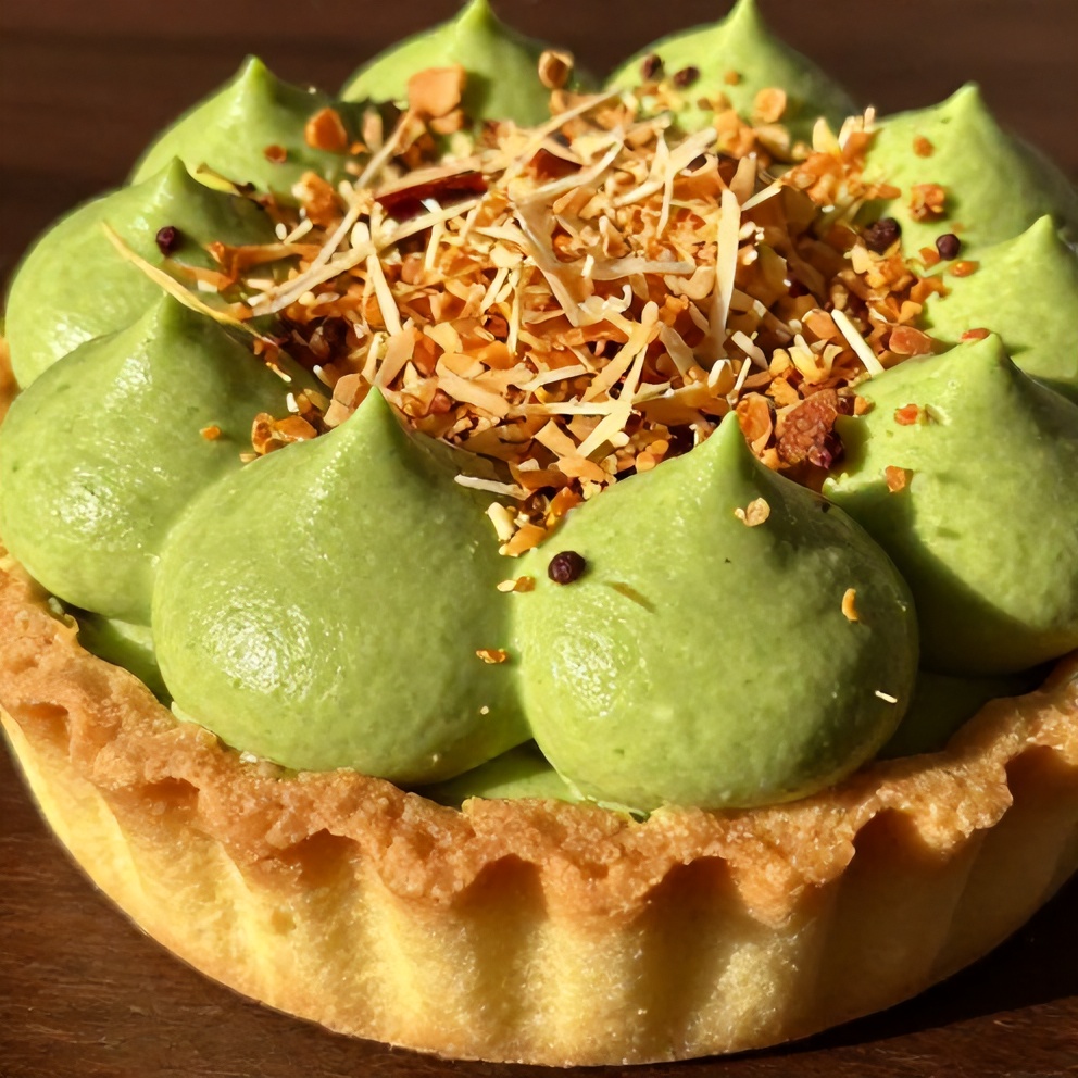 Easy No-Bake Matcha Coconut Cream Tart