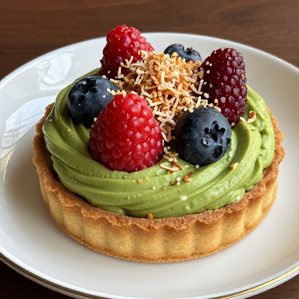 Finished No-Bake Matcha Coconut Cream Tart