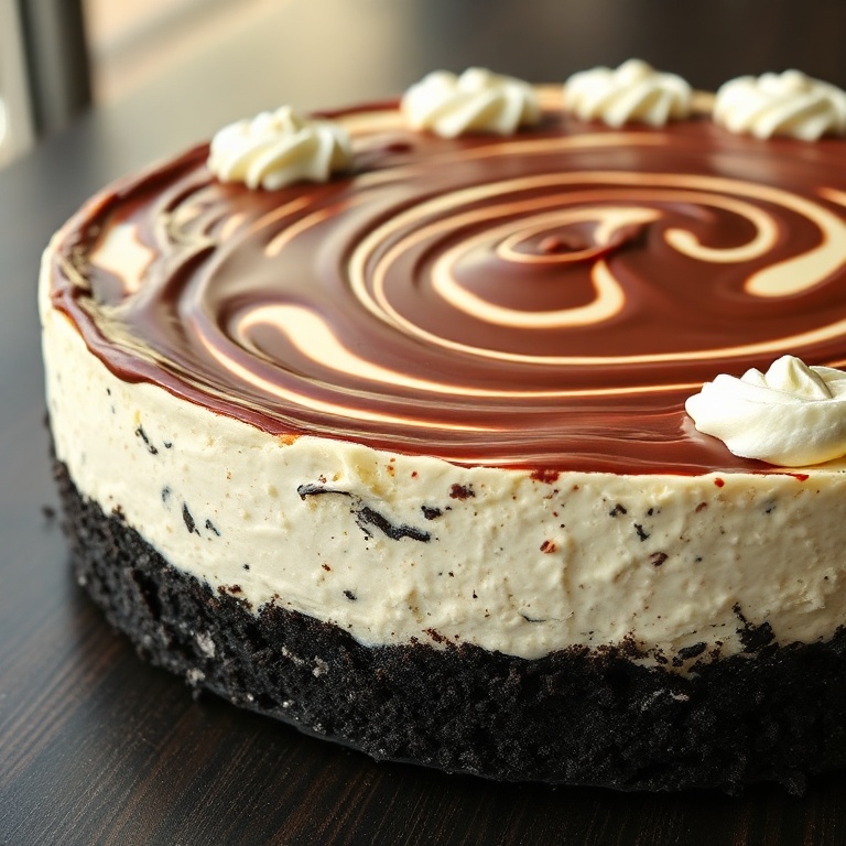 easy no bake Oreo Nutella cheesecake