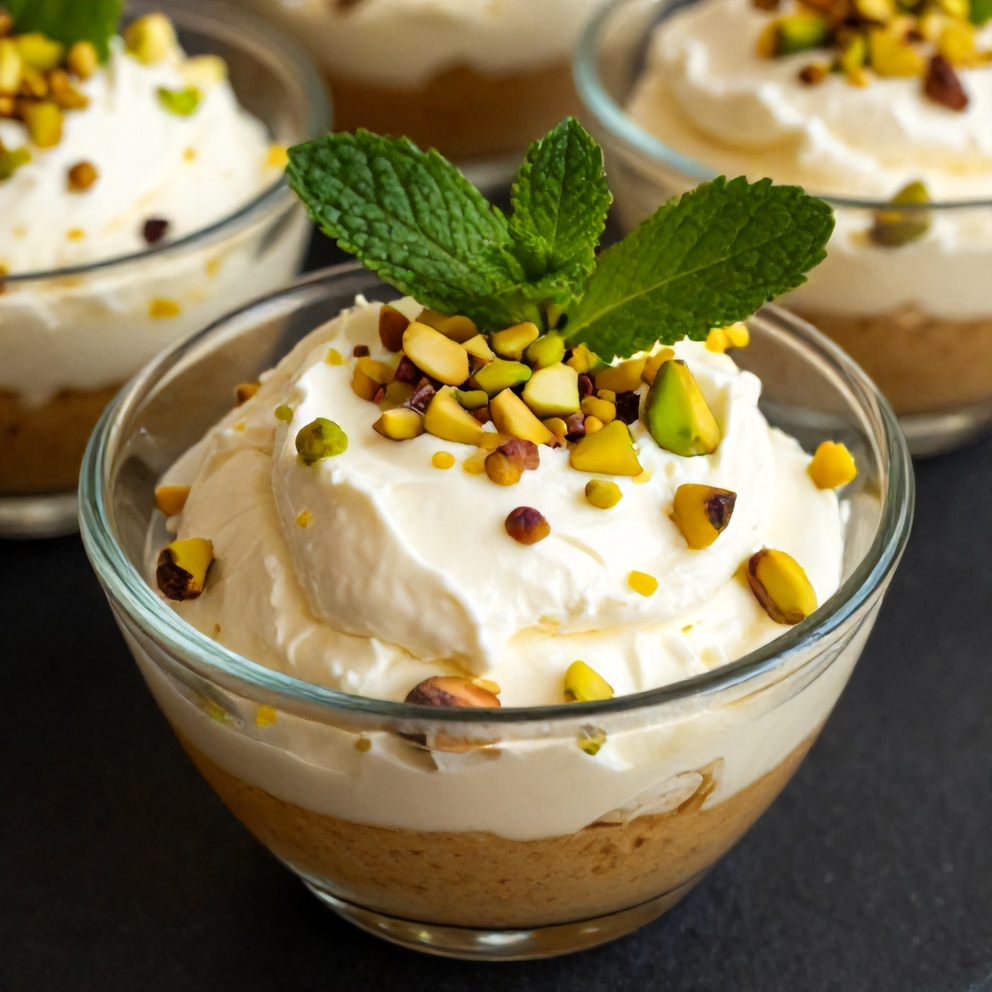 No-Bake Ricotta Cups with Honey and Pistachios
