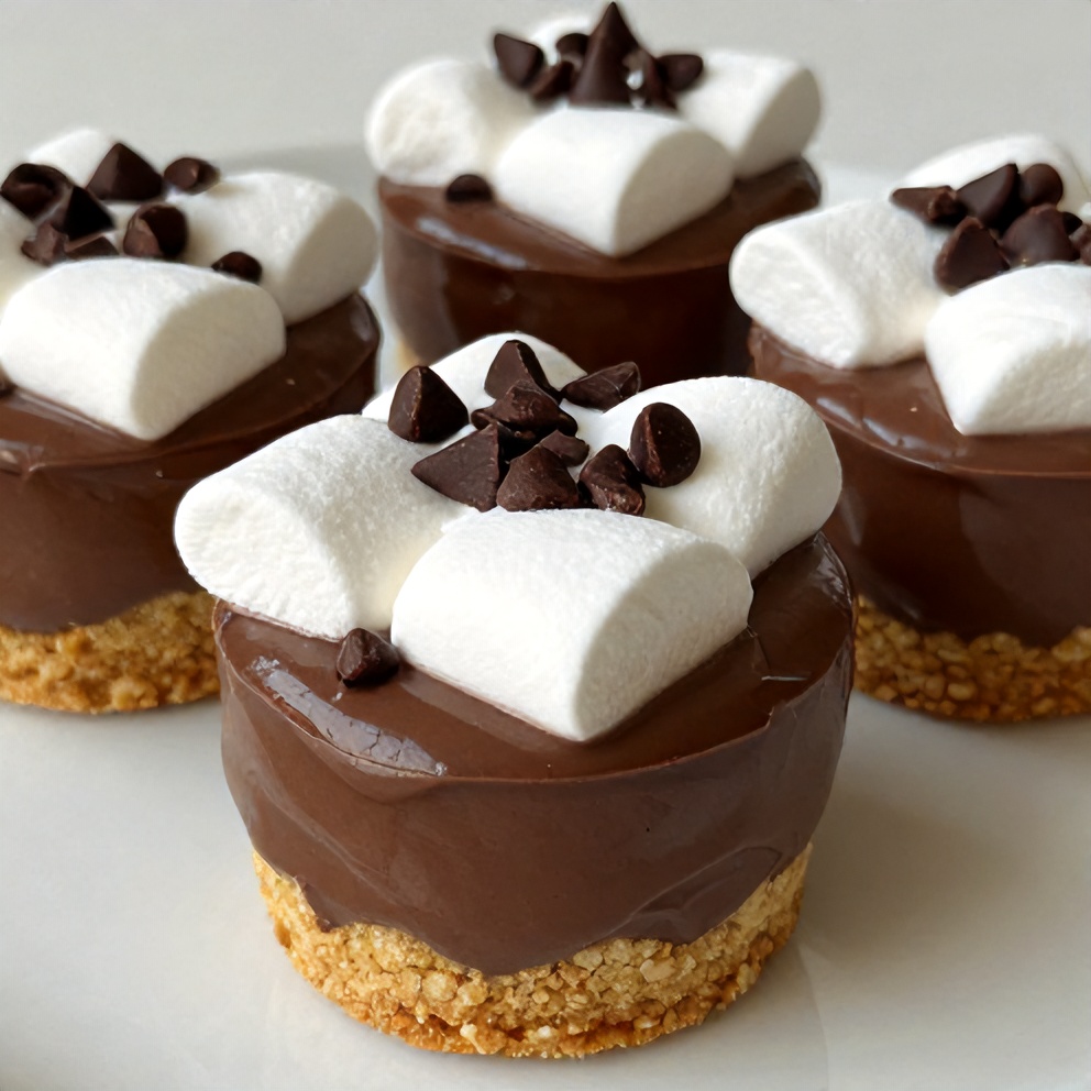 Easy No Bake S’mores Pudding Cups