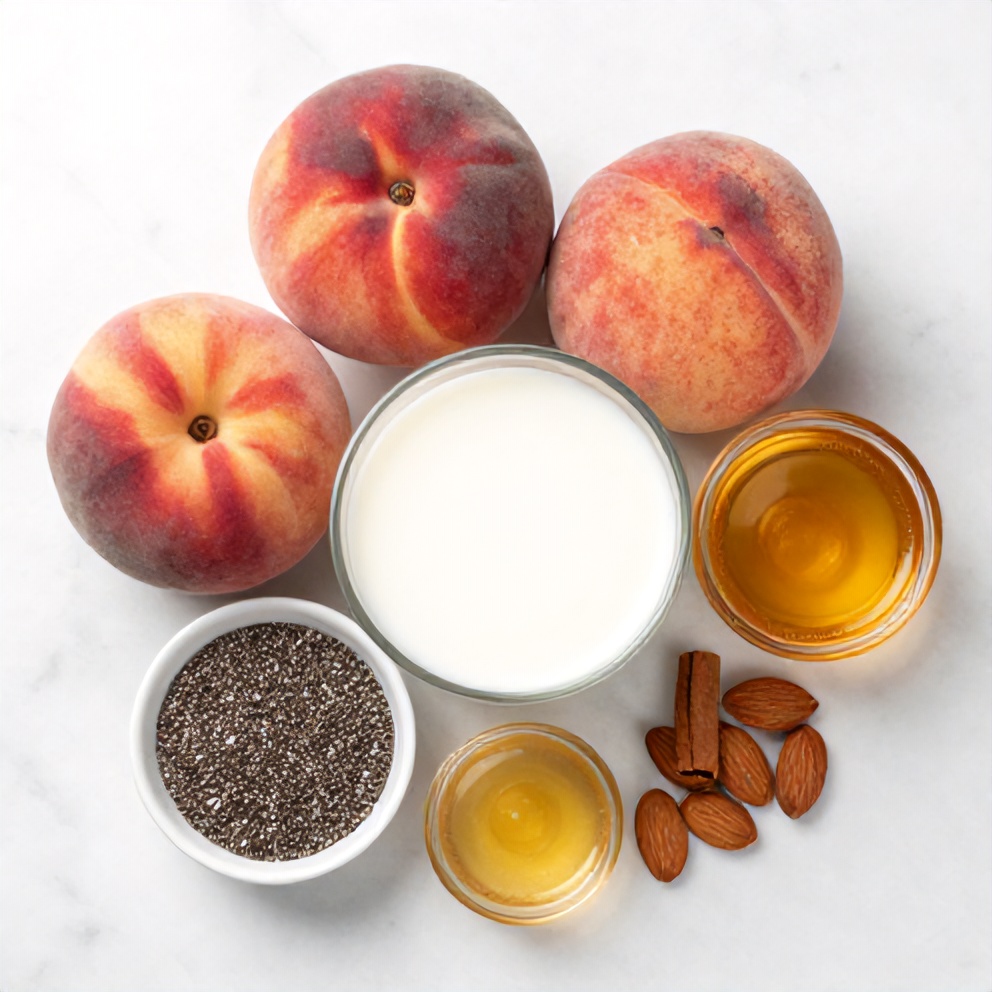 Peach Chia Pudding Ingredients
