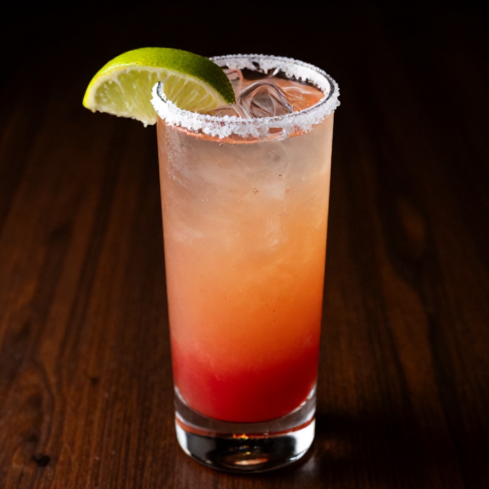 Raspberry Passionfruit Tequila Sour Cocktail in Glass