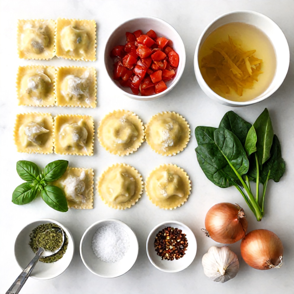 Ingredients for Easy Ravioli Soup