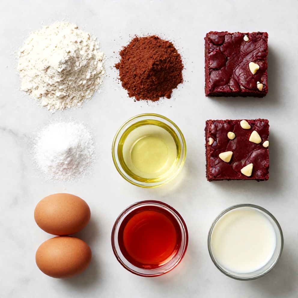 Red Velvet Brownie Ingredients