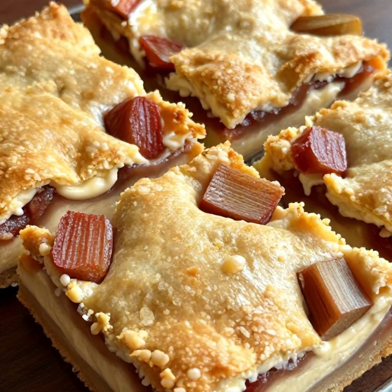Easy Rhubarb Cream Cheese Bars