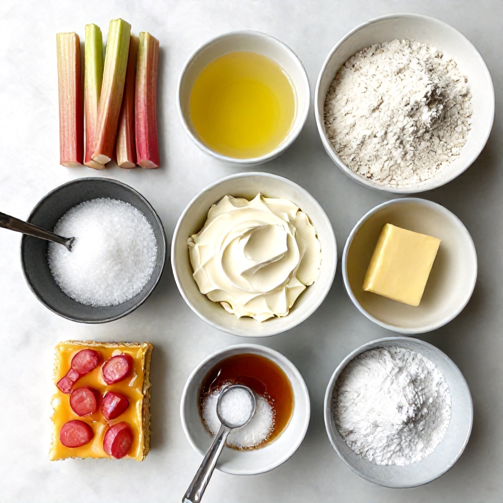 Rhubarb Cream Cheese Bars Ingredients