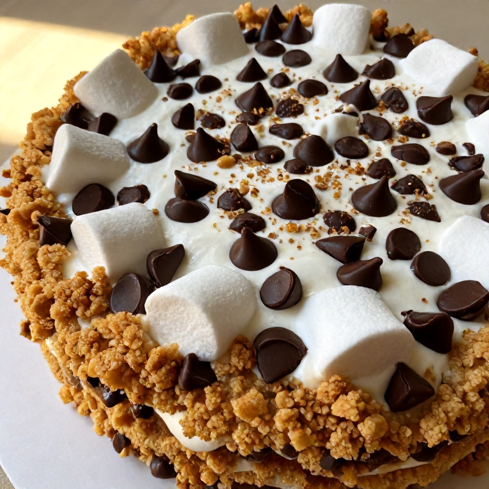 Easy S'mores Cookie Cake