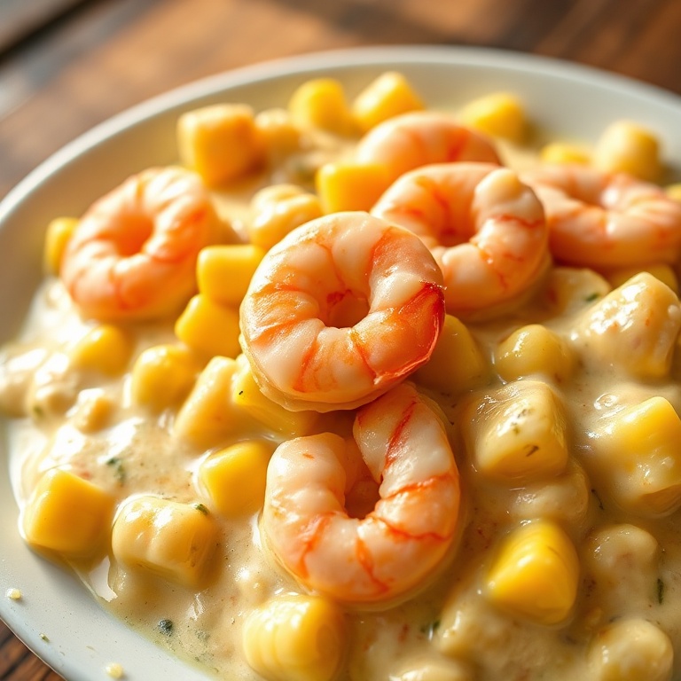 easy shrimp and creamed corn