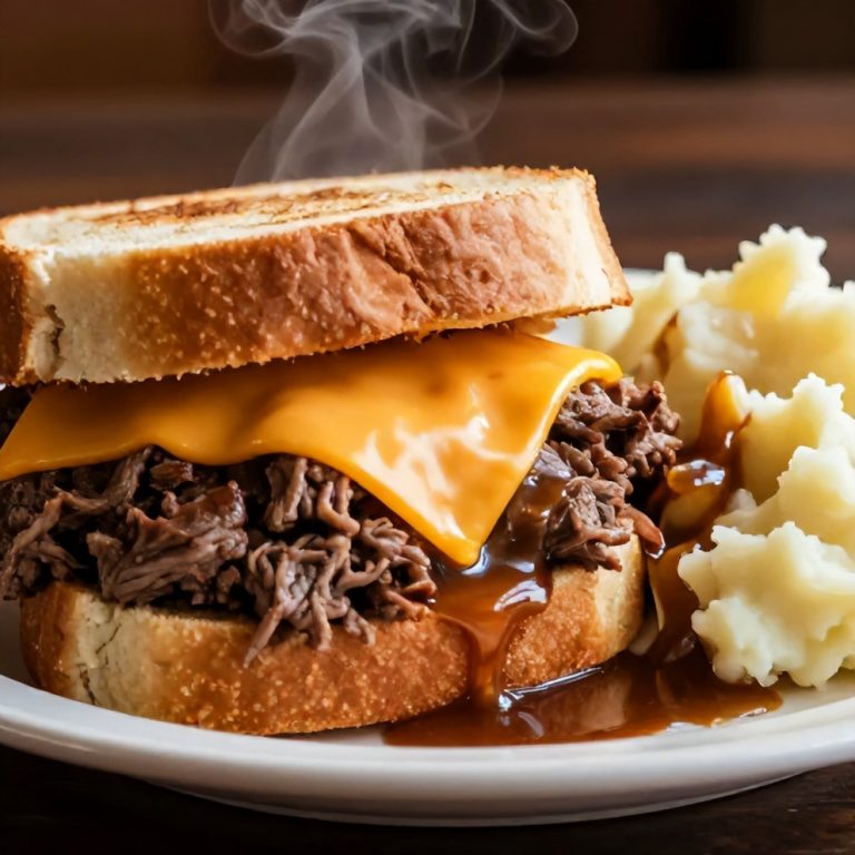Easy Slow Cooker Beef and Cheddar Sandwiches