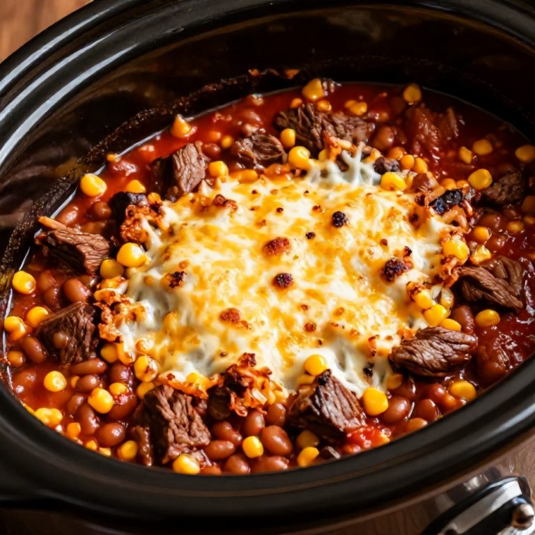 Easy Slow Cooker Cowboy Casserole
