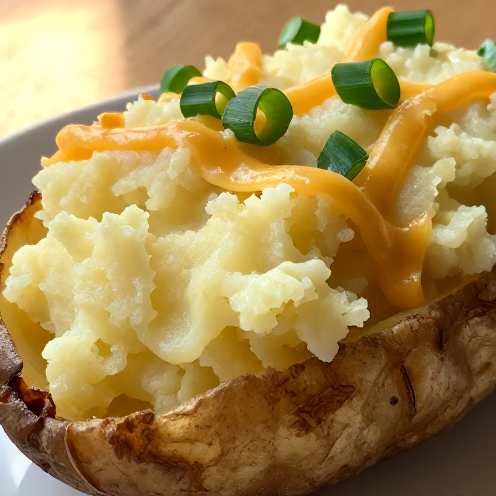easy slow cooker loaded baked potatoes