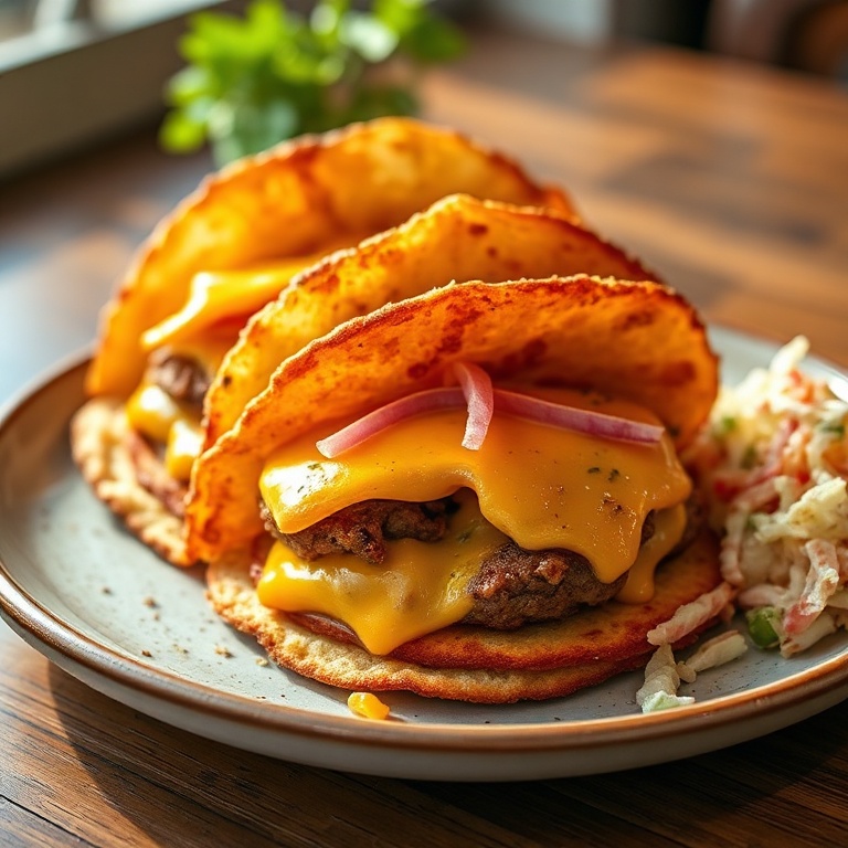 Easy Smashed Cowboy Butter Burger Tacos