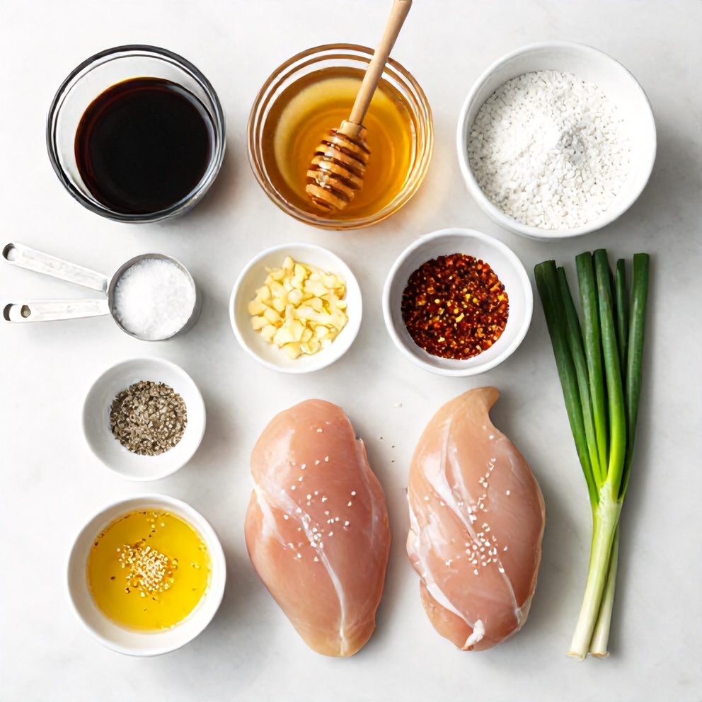 Ingredients for Easy Spicy Honey Soy Sauce