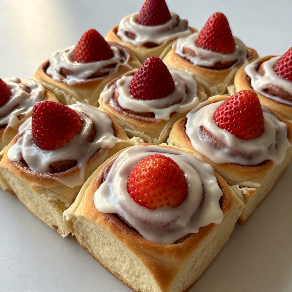 Easy Strawberry Cinnamon Rolls