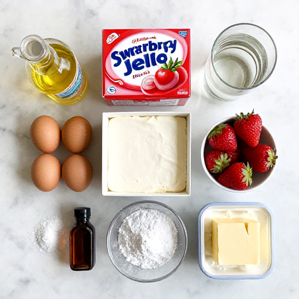 Strawberry Earthquake Cake Ingredients