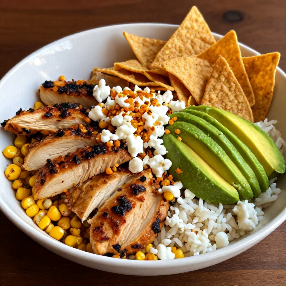 Easy Street Corn Chicken Bowl with Rice
